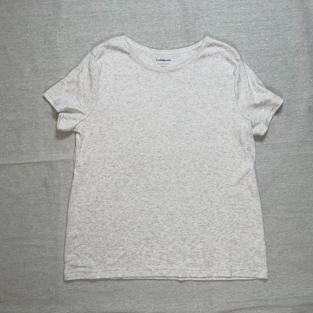 Croft & Barrow | Heathered Oatmeal Short Sleeve Classic Tee | Large